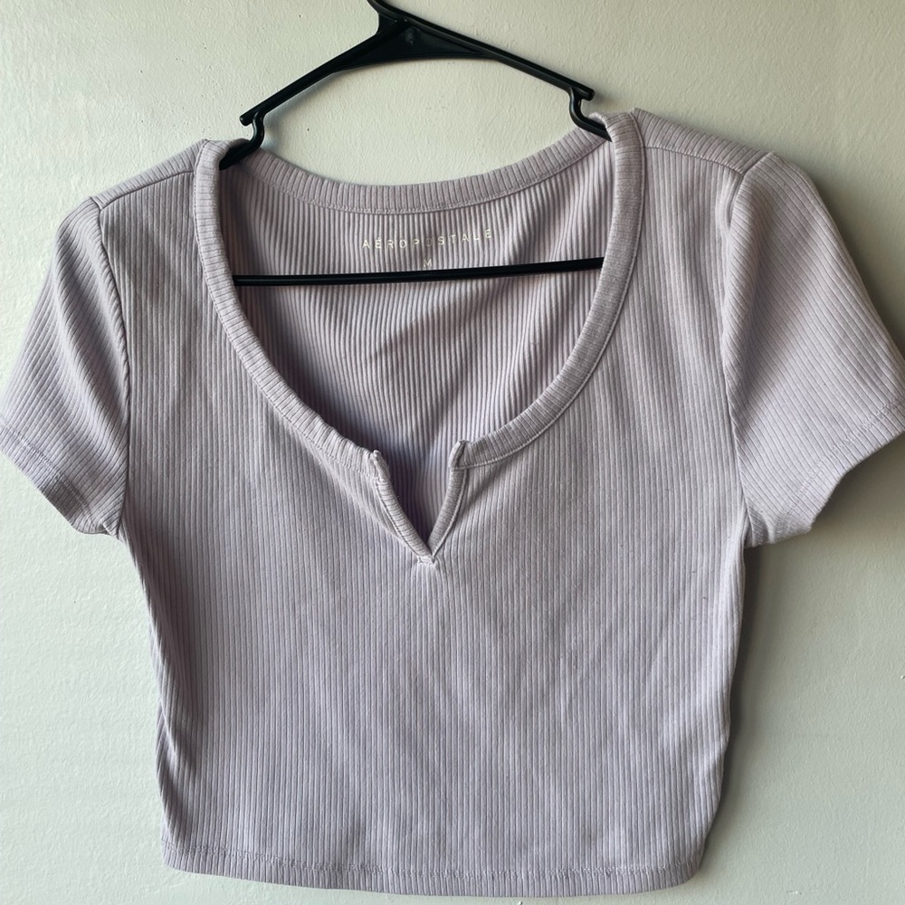 Aeropostale Light Purple Crop Top Size Medium